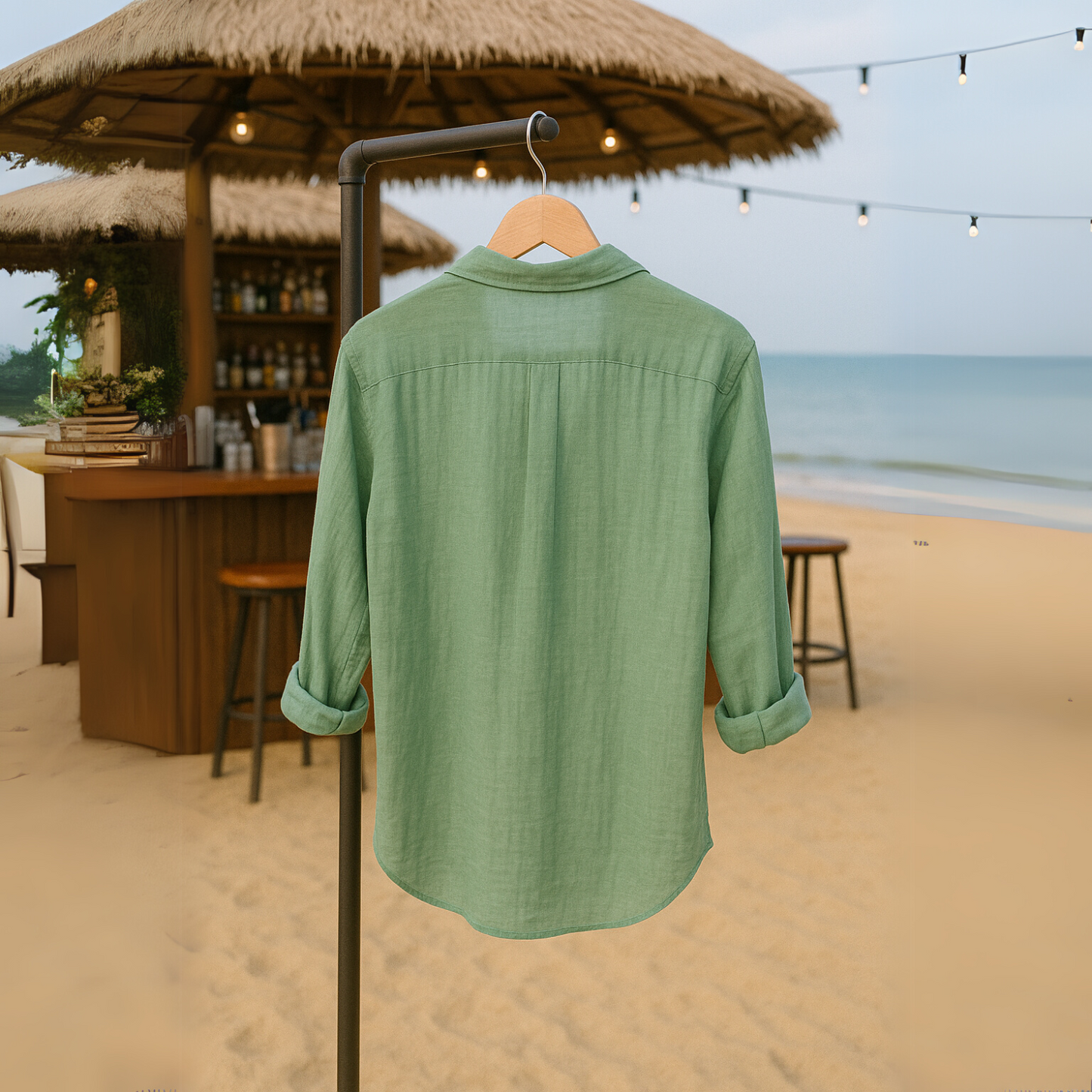 Featherlight Green | Beach Shirt | Breezers Collection
