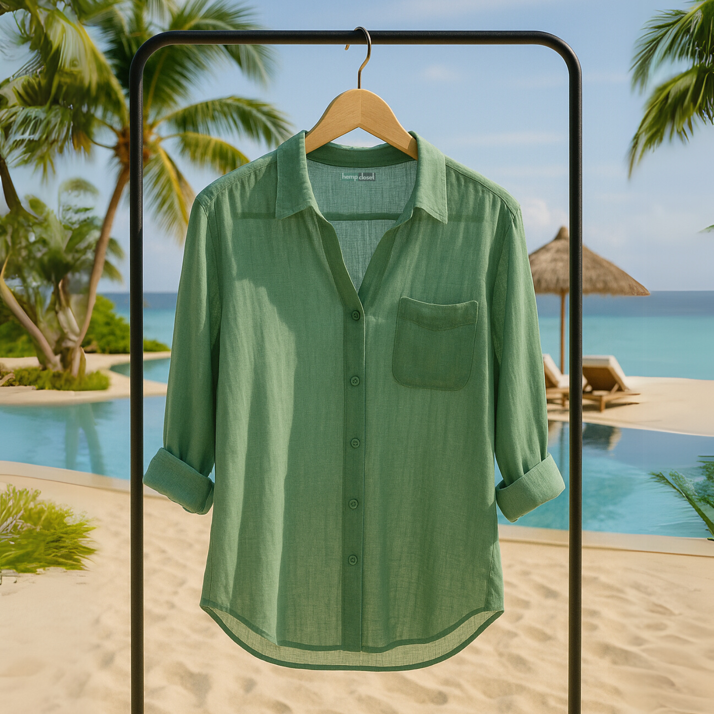 Fern Green | Beach Shirt for Women | Breezers Collection