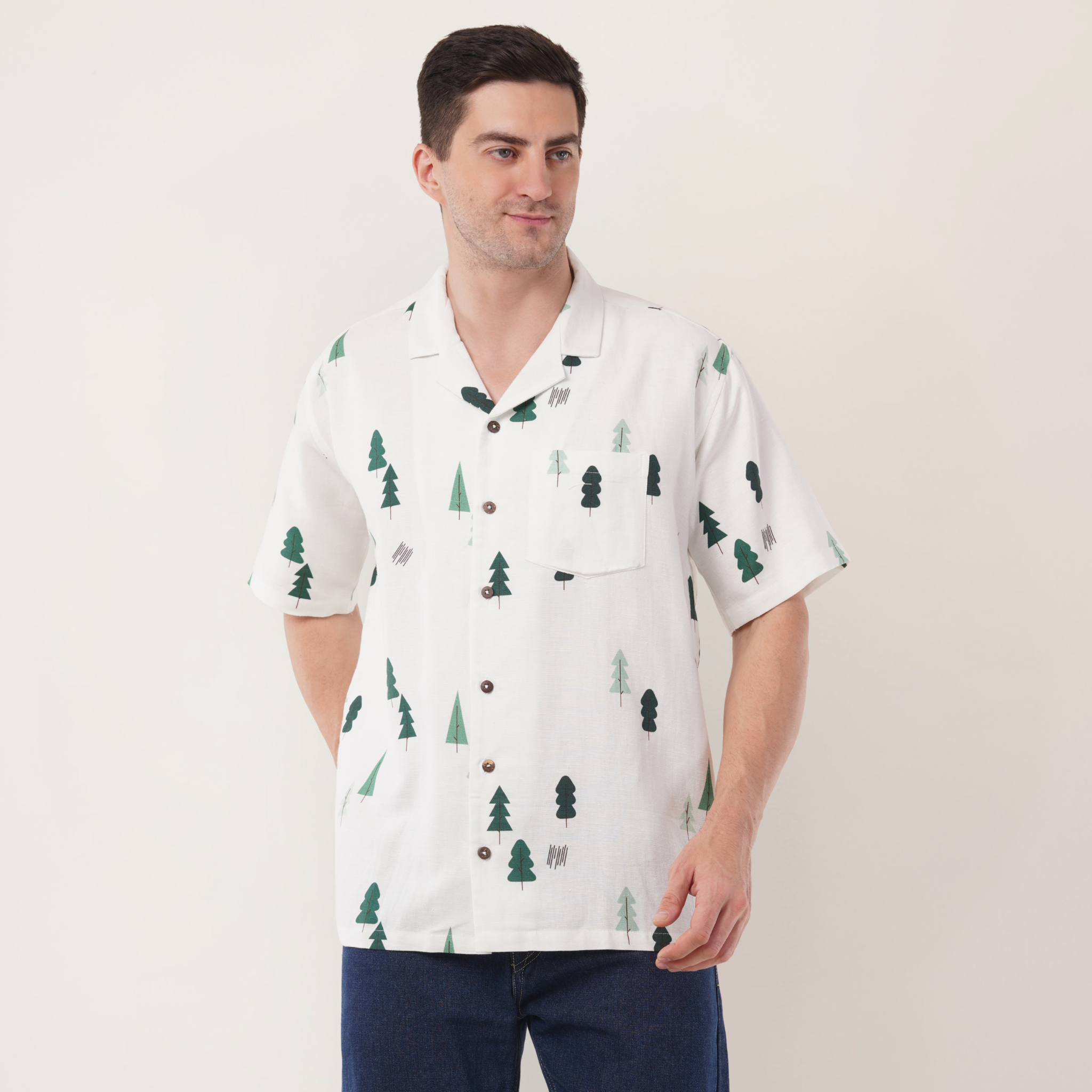 Pine Trail Hemp Cotton Shirt for Men | Sustainable Shirts India