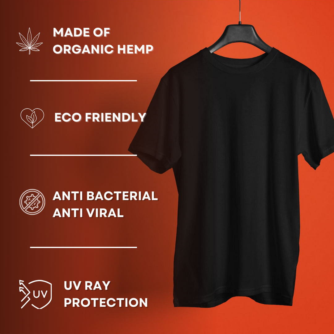 Charcoal Black | Hemp T-Shirt | Unisex | Oversize Fit - Hemp Closet Sustainable Clothing