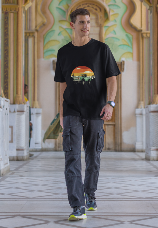 Retro Drive Black | Four Seasons | Hemp T-Shirt