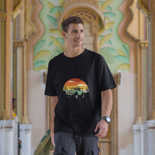 Retro Drive Black | Four Seasons | Hemp T-Shirt