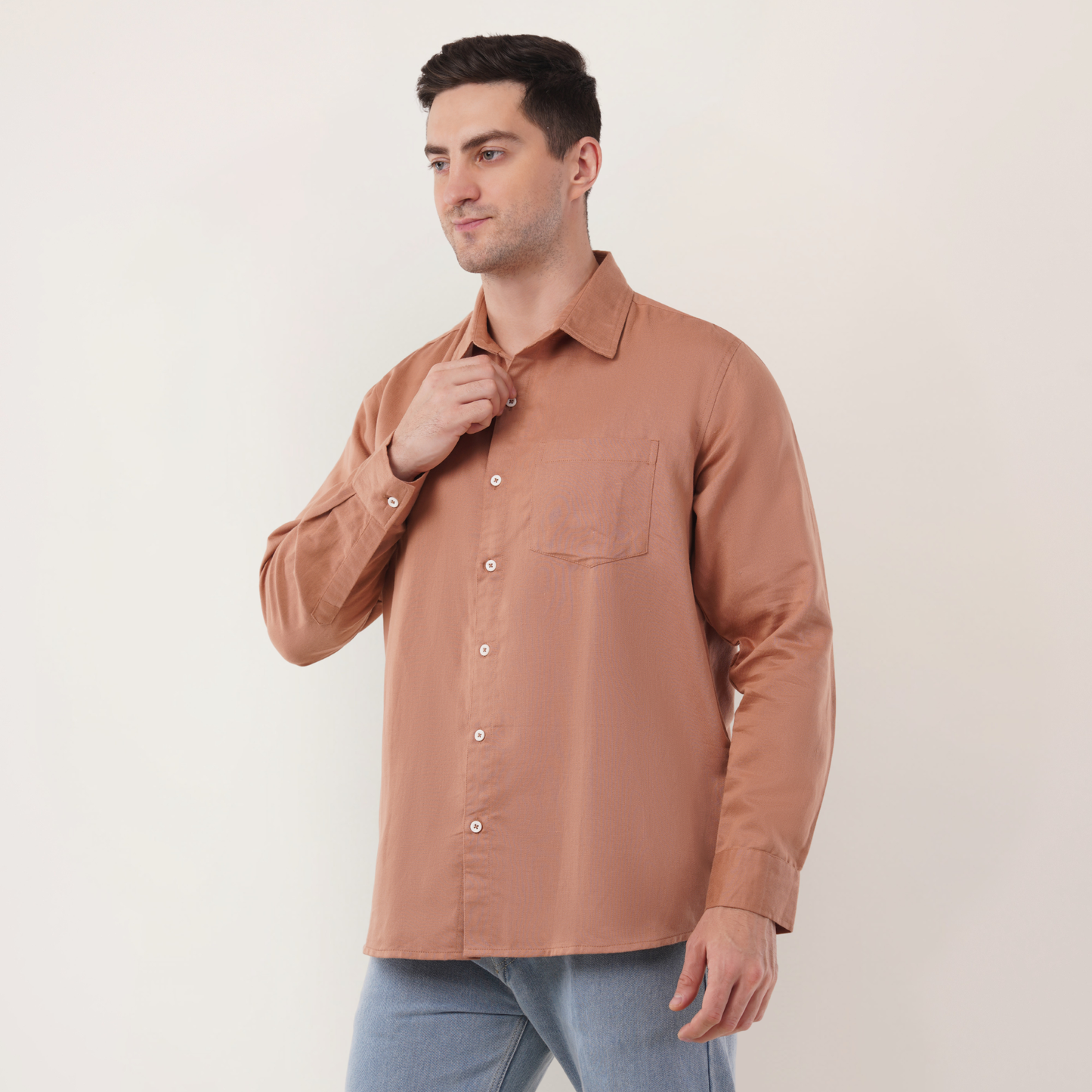 Mocha Mousse | Hemp Cotton Sustainable Shirt | Men