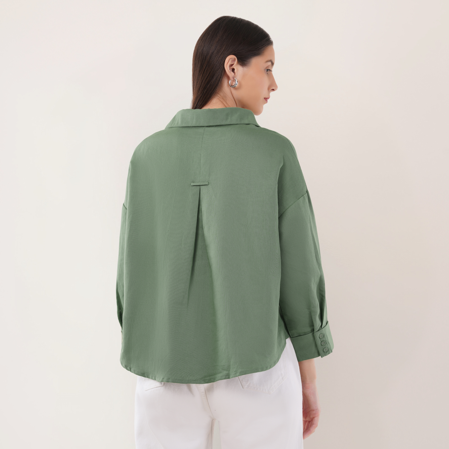 Olive Bloom | Hemp Cotton Sustainable Shirt | Women