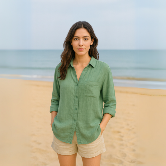Fern Green | Beach Shirt for Women | Breezers Collection