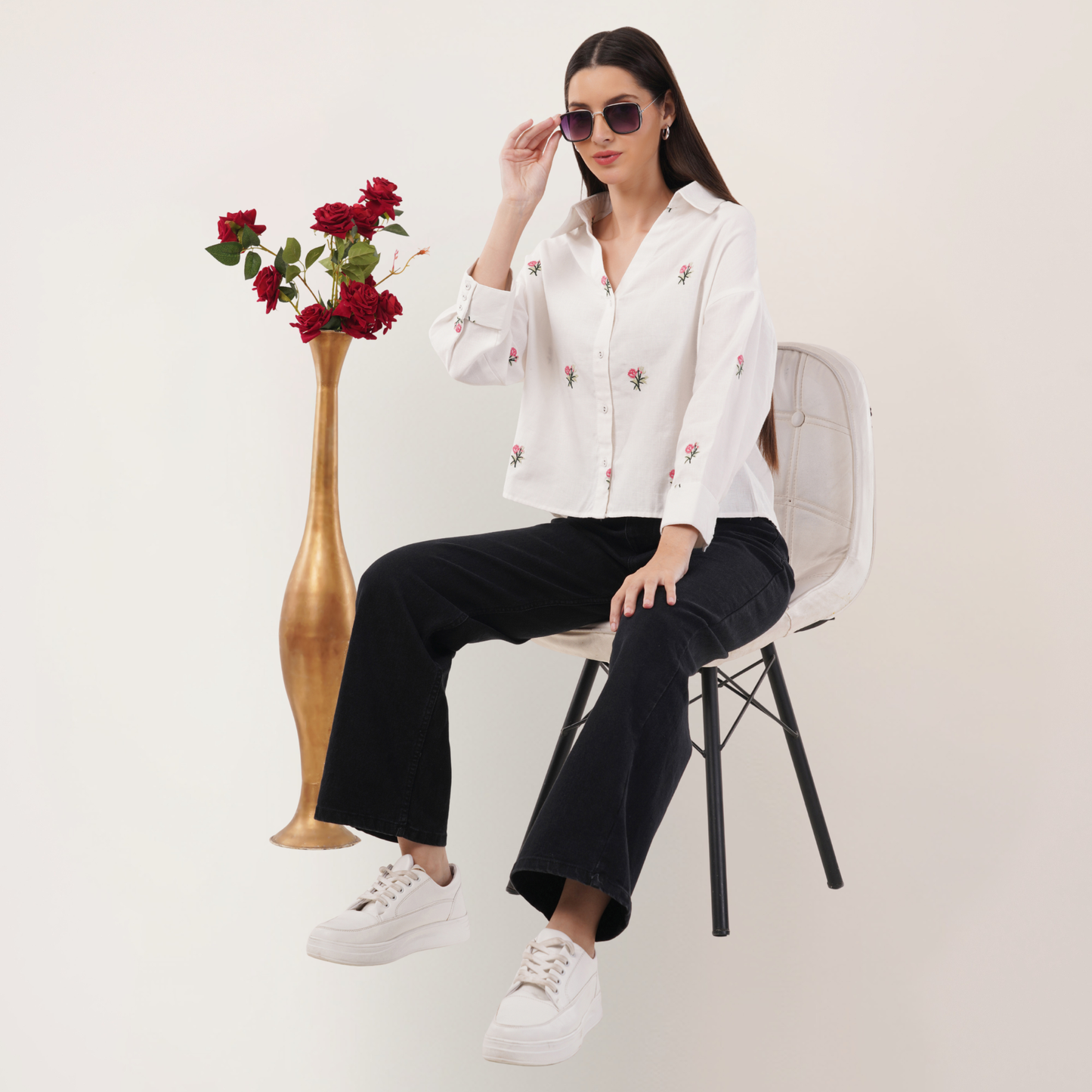 Petal Whisper | Hemp Cotton Sustainable Shirt | Women