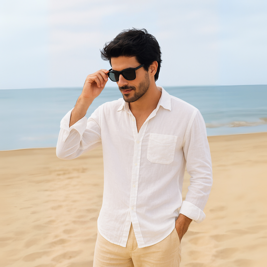 Cloud White | Beach Shirt | Breezers Collection