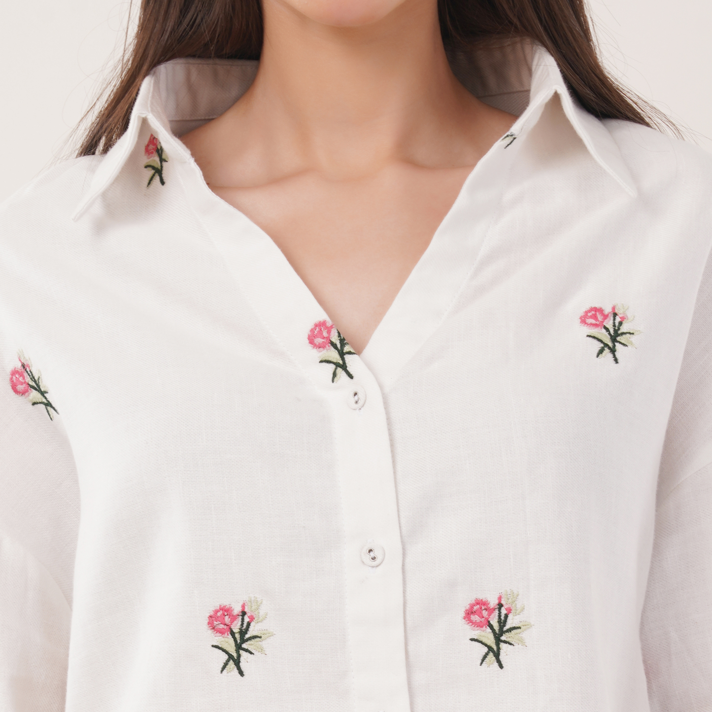 Petal Whisper | Hemp Cotton Sustainable Shirt | Women
