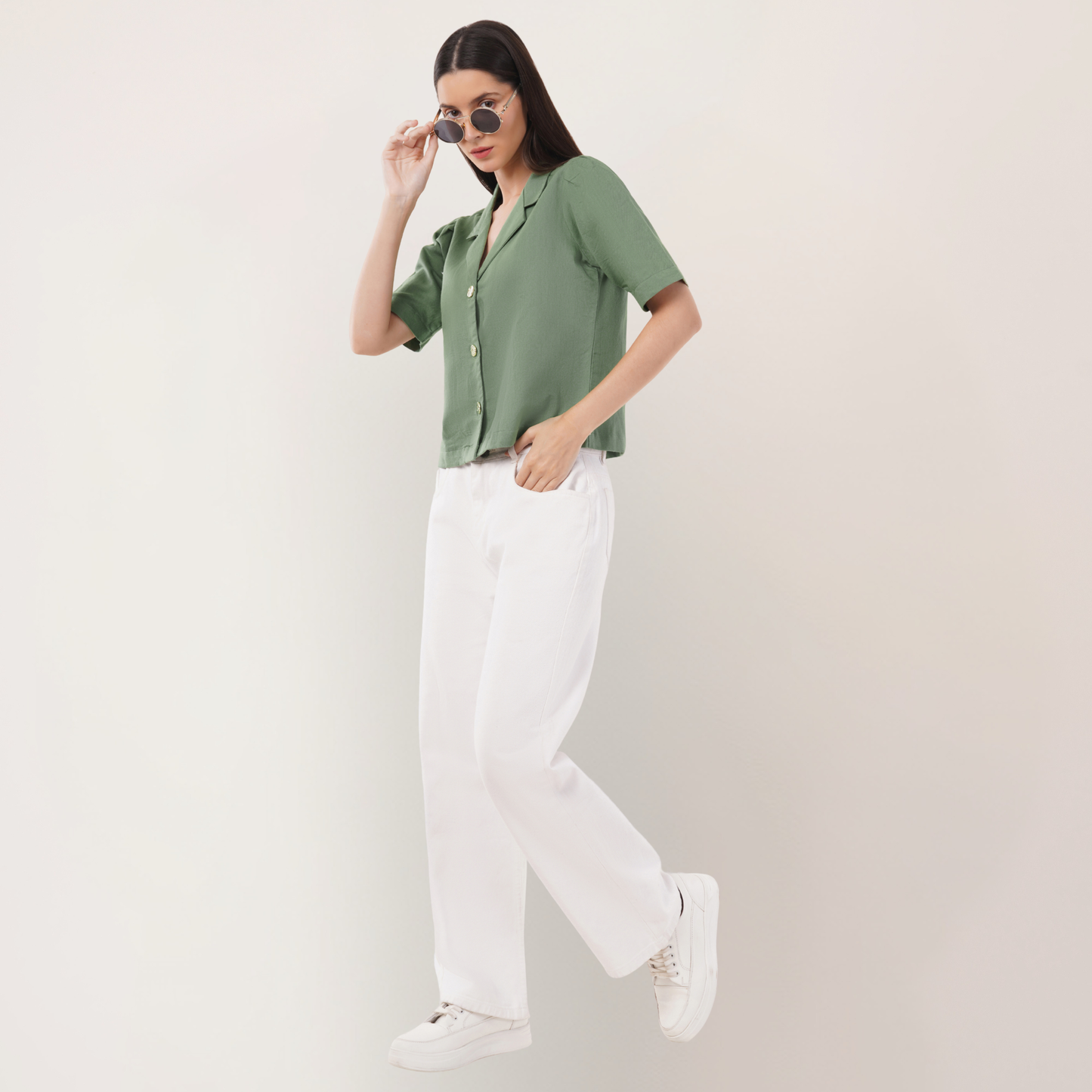 Mistletoe  | Hemp Cotton Sustainable Box Shirt | Women