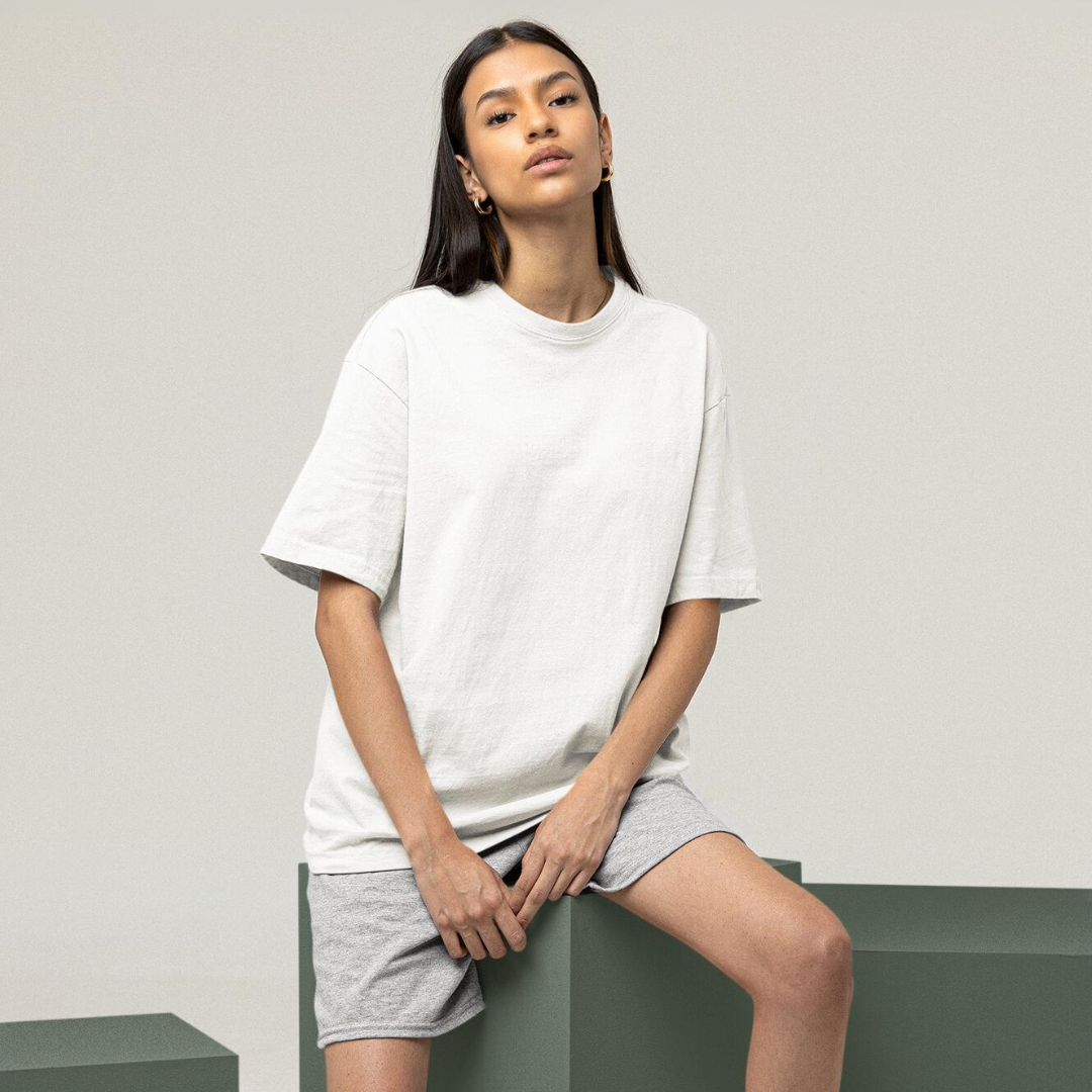 Classic White | Hemp T-Shirt | Unisex | Oversize Fit - Hemp Closet Sustainable Clothing